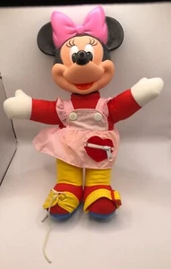 VINTAGE 1989 Mattel Disney Learn to DRESS ME MINNIE MOUSE Doll Toy Plush - Picture 1 of 2