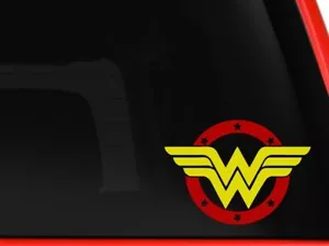 Wonder woman superhero Logo symbol car truck laptop decal sticker 6" red/Yellow - Picture 1 of 1