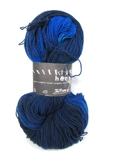 1 SKEIN Yarn Zitron Trekking Hand Art Karibik #503 Sock Wool Blue Navy 459 yards - Picture 1 of 8
