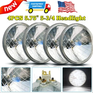 For Mercedes-Benz 560SL 1986 1987 1988 1989 4pcs 5.75" LED Headlights Halo DRL - Picture 1 of 24