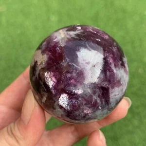 197g natürliche lila Lepidolith Glimmer Kugel Mineral Kristall Heilung auffällig - Bild 1 von 19