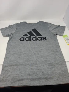 Adidas Boys' clima Performance Logo Gray T-Shirt L (14/16) - Picture 1 of 1