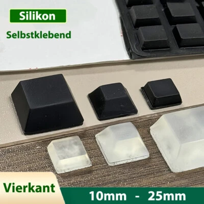 Silikonfüße Türpuffer Silikonpads Selbstklebend Stoßstange Vierkant Möbelpads - Bild 1 von 4