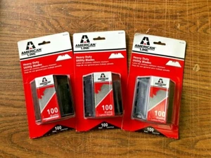 3 100 Packs of American Line Utility Blades in Dispenser 66-0240 NIB - Picture 1 of 2
