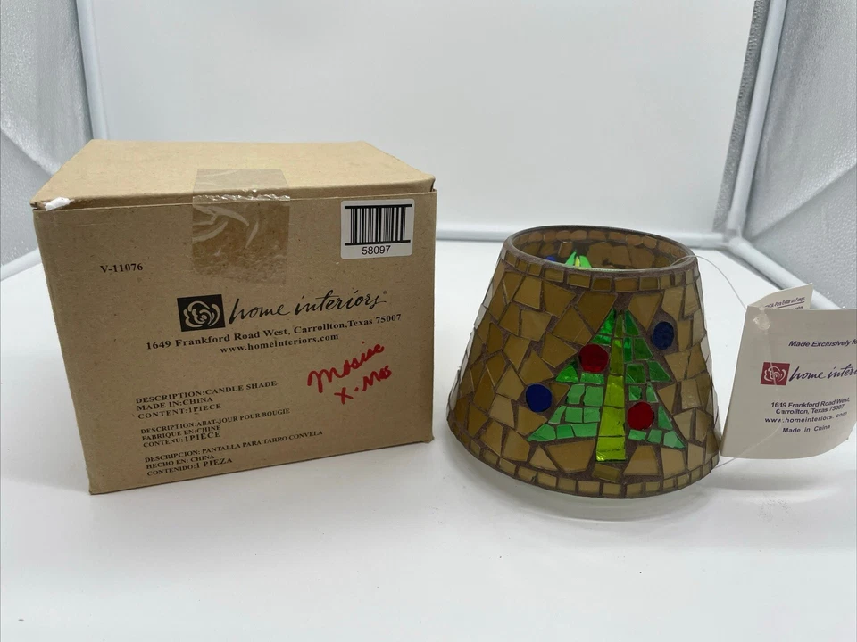 Caja en caja para interiores de hogar decorativo mosaico pantalla de vela 11076 Foto 1 de 4