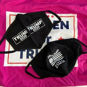 Trump Gesichtsmaske 2020 Atmungsaktiv und Wiederverwendbar Wahl aus zwei Designs Kostenloser Versand - Bild 1 von 14