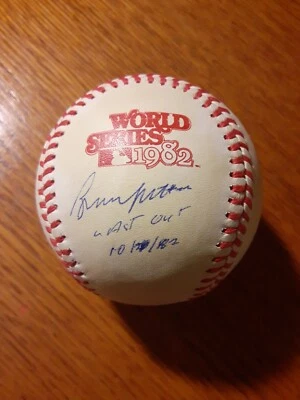 Bruce Sutter Last Out 1982 Autographed Baseball JSA - Image 1 of 4