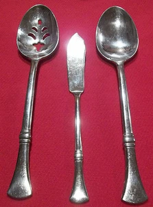 ARIA Muster 3 Stück Servier Set Oneida USA Edelstahl Besteck Löffel Butter - Bild 1 von 3