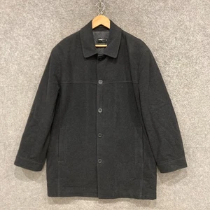 VINTAGE Country Road Jacket Mens Size Medium Black Wool Pockets Lined A1708 - Imagen 1 de 13