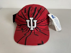 Cappello Vintage Starter Indiana Hoosiers Shockwave IU anni 90 Rosso Nuovo con etichette - Foto 1 di 8