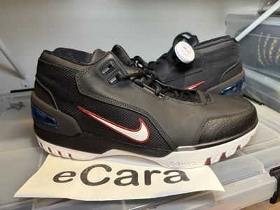 SIZE 14 NIKE AIR ZOOM GENERATION LEBRON I ROOKIE 308214 011 KINGS ROOK BLACK - Image 1 of 4