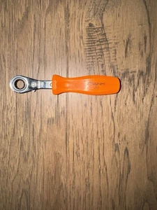 Snap-On 10mm Orange Handle Metric Reversible Ratchet Wrench RBYC55 - Picture 1 of 5