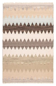 Vintage Hand Woven Carpet 4'11" x 7'10" Traditional Wool Kilim Rug - Picture 1 of 9