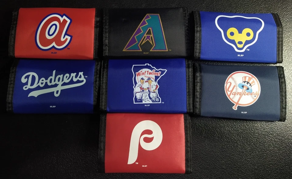 Sportscrate MLB Basebell Retro Team Logo Nylon Tri-Fold Wallet - Image 1 of 1