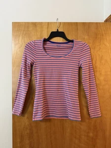 Boden Damen U-Ausschnitt T-Shirt gestreift Top Shirt Größe US 8 - Bild 1 von 9