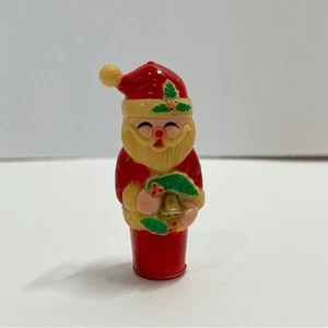 Vintage 1970s 1980s Christmas Pen Hong Kong Santa Clause Pen TOP Only Whimsy - Picture 1 of 8