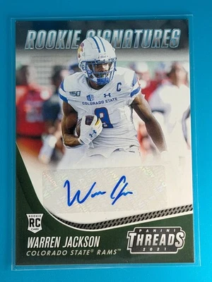 2021 Panini Chronicles Threads Rookie Auto Bronze #25 Warren Jackson - Image 1 of 4