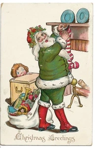 Vintage-Stil viktorianische Weihnachten moderner Druck Gruß Geschenk Postkarte - Bild 1 von 4