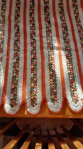Selbstgemachte afghanische Decke/Überwurf Herbstfarben 62x53 - Bild 1 von 2