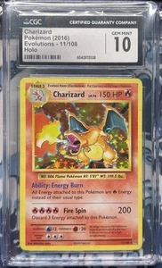 2016 Pokemon XY Evolutions 11/108 Charizard Holo Foil CGC 10 Gem Mint - Picture 1 of 2