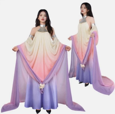 Padme Amidala Cosplay 服装 湖礼服 太空战斗套装 Queen Padme Amidala — 第 1/3 张图片
