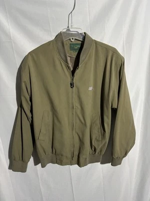 VTG Crocodile Bomber Jacket Sz M Brown Zip Chemise Preppy Men 90s - Image 1 of 4