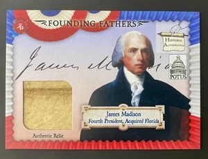 2025 Historic Autographs Founding Fathers Touched Relic James Madison /50 - Bild 1 von 2