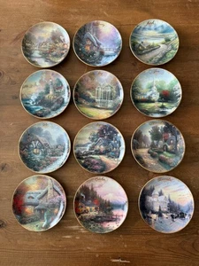 12 Thomas Kinkade's Simpler Times Bradford Exchange 5 3/4" Komplett Sammlung - Bild 1 von 14
