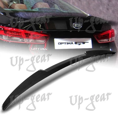 For 2016-2020 Kia Optima W-Power Carbon Look V-Style Rear Trunk Duckbill Spoiler - Image 1 of 4