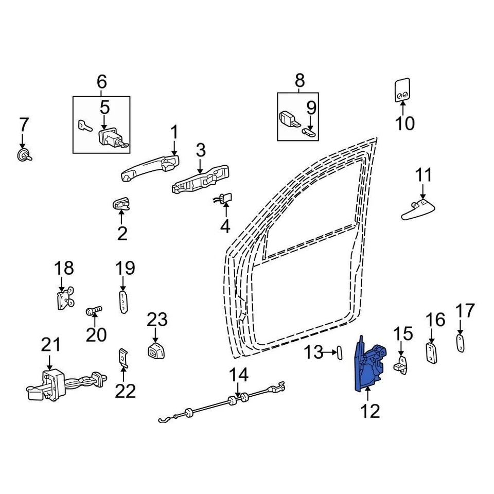 For Mercedes-Benz ML350 03-05 Mercedes-Benz Front Left Door Latch Assembly Foto 1 de 1