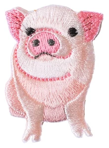 Parche adhesivo para planchar parche bordado BABY ANIMAL cerdo H459-157-4 - Imagen 1 de 3