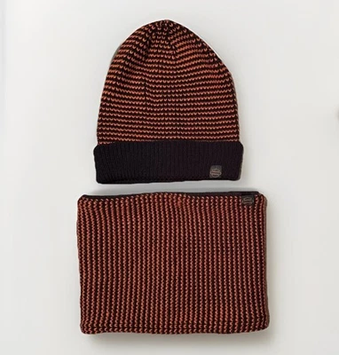 Harley-Davidson Motorcycles Beanie Winter Hat Orange Black OS Hat & Gaiter B&S - Image 1 of 4