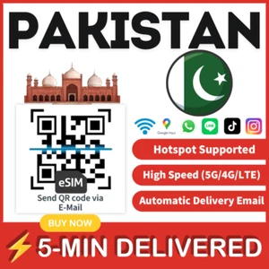 [eSIM] Pakistan eSIM e-SIM card Travel card Tarjeta eSIM Dato Data only 🛜A+ - Picture 1 of 8