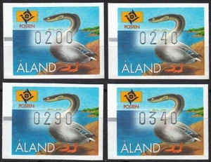 Alanden Bird Duck Snake Frama ATM 8 Aland Finland Complete Mint MNH Set 1996 - Picture 1 of 1