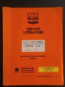 Koehring Bantam Model 414 Carrier Parts/Service Literature Repair Manual - Picture 1 of 3