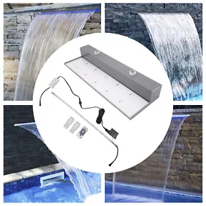 Koi Pond Waterfalls Fountains Kit Outdoor Waterfall Spillway Long Power Cord New - Picture 1 of 21