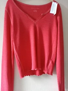 Ladies Red American Eagle Top Size Medium - Picture 1 of 11