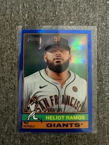 Topps Heritage 2025 cromo azul Heliot Ramos 002/150 #32 Giants - Imagen 1 de 2