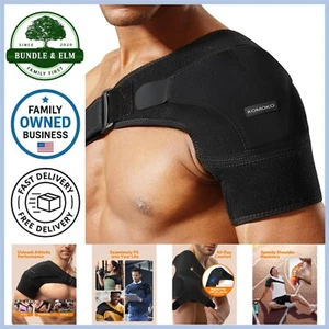 Soporte de hombro soporte de goma manga brazo cabestrillo para lesión del manguito rotador dolor R... - Imagen 1 de 9