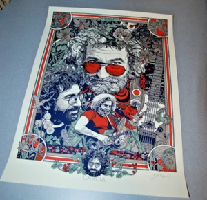 AP Variant B Tyler Stout Jerry Garcia Grateful Dead Band Poster Screen Print - Picture 1 of 4