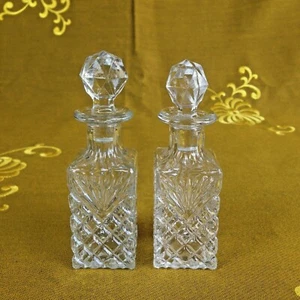 2 edle Art Deco Parfum Parfüm Flakons Ölfläschchen Duftflasche Preßglas Klarglas - Bild 1 von 12