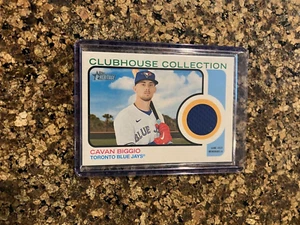 2022 Topps Heritage #CC-CBG Cavan Biggio Game Used Relic Blue Jays - Picture 1 of 2