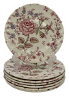 Johnson Brothers Rose Chintz Bread & Butter Plate England 1883 Set of 7