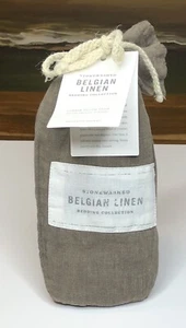 Restoration Hardware Stonewashed Belgian Linen Lumbar Sham Sable NEW $79 - Picture 1 of 6