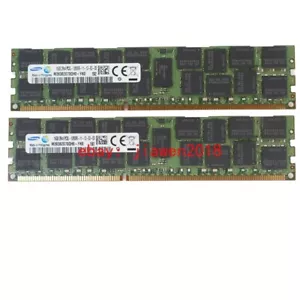 32GB SAMSUNG 2*16GB 2RX4 PC3L-12800R DDR3 1600MHZ M393B2G70QH0-YK0 - Picture 1 of 2