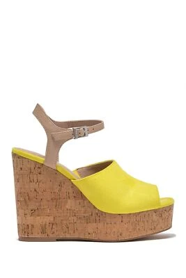 Sandalias de cuña Charles by Charles David Dory amarillo sol correa al tobillo Platfrom Foto 1 de 4