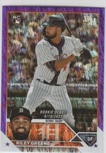 Actualización Topps 2023 Riley Greene novato lámina púrpura 515/799 US298 Detroit Tigers - Imagen 1 de 1