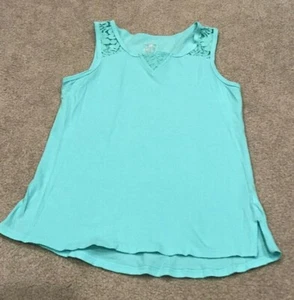 So Girls Blue Relaxed Fit Embellished Tank Top Size 12 EUC - Picture 1 of 2