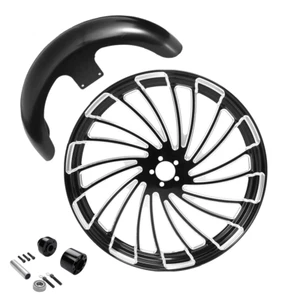 21'' Front Fender Wheel Rim + Single Disc Hub Fit For Harley Street Glide 08-24 - Picture 1 of 11