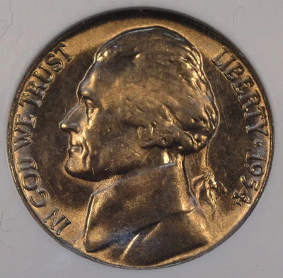 1954 Jefferson Nickel 5c NGC Certified MS66 - Image 1 of 4